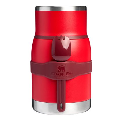 Stanley Adventure To-Go Insulated Food Jar With Spork 24 OZ In Chili Red