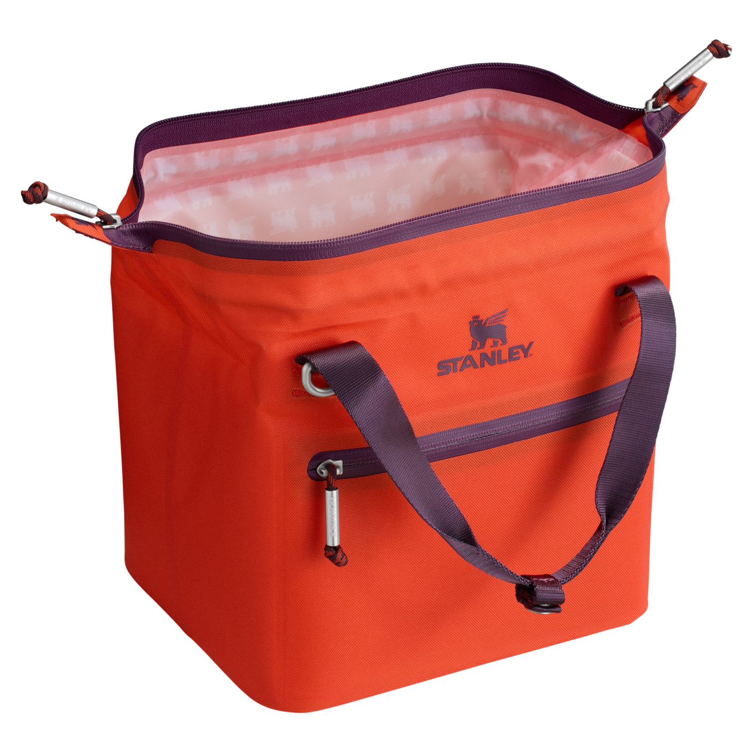 The All-Day Julienne Mini Soft Sided Cooler In Tigerlily Plum & Orange