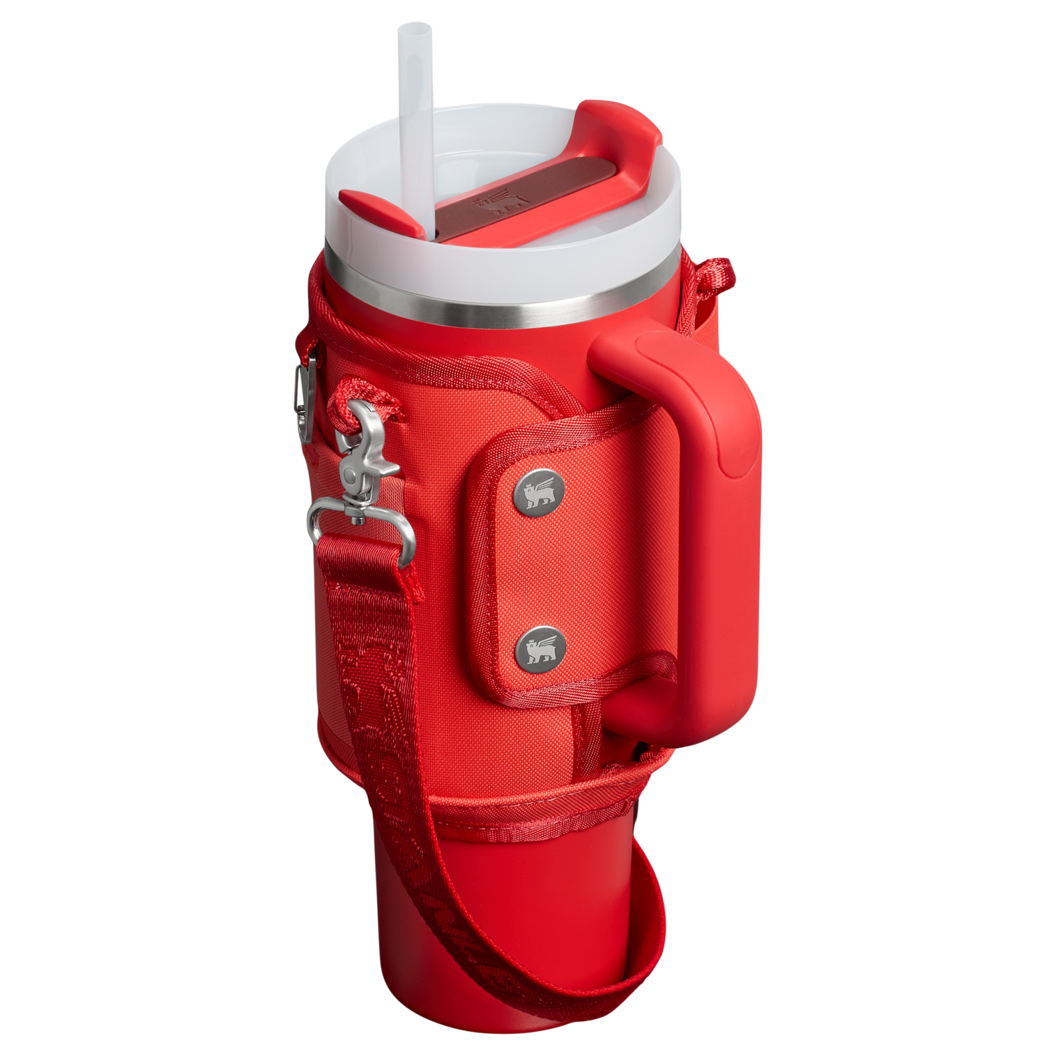 Stanley 40 OZ All Day Quencher Carry All In Hot Coral Red