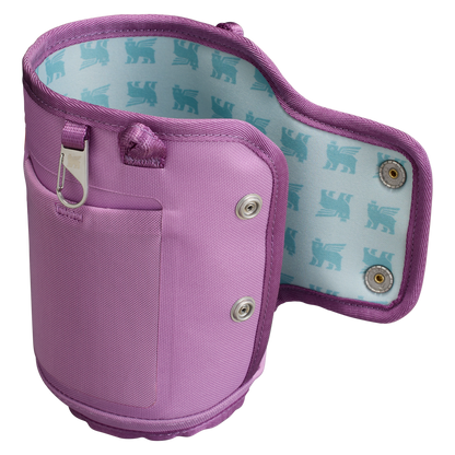 Stanley Carry-All 40 oz Quencher with Detachable Crossbody Straps in lilac purple