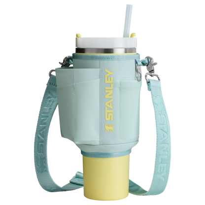 Stanley Carry-All 40 oz Quencher with Detachable Crossbody Straps in mist blue