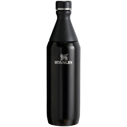 Stanley Leak Proof 20 OZ All Day Slim Bottle with removable collar in Black Gloss
