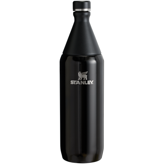 Stanley Leak Proof 34 OZ All Day Slim Bottle with removable collar in Black Gloss