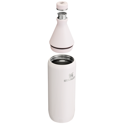Stanley Leak Proof 34 OZ All Day Slim Bottle with removable collar in Rose Quartz Gloss