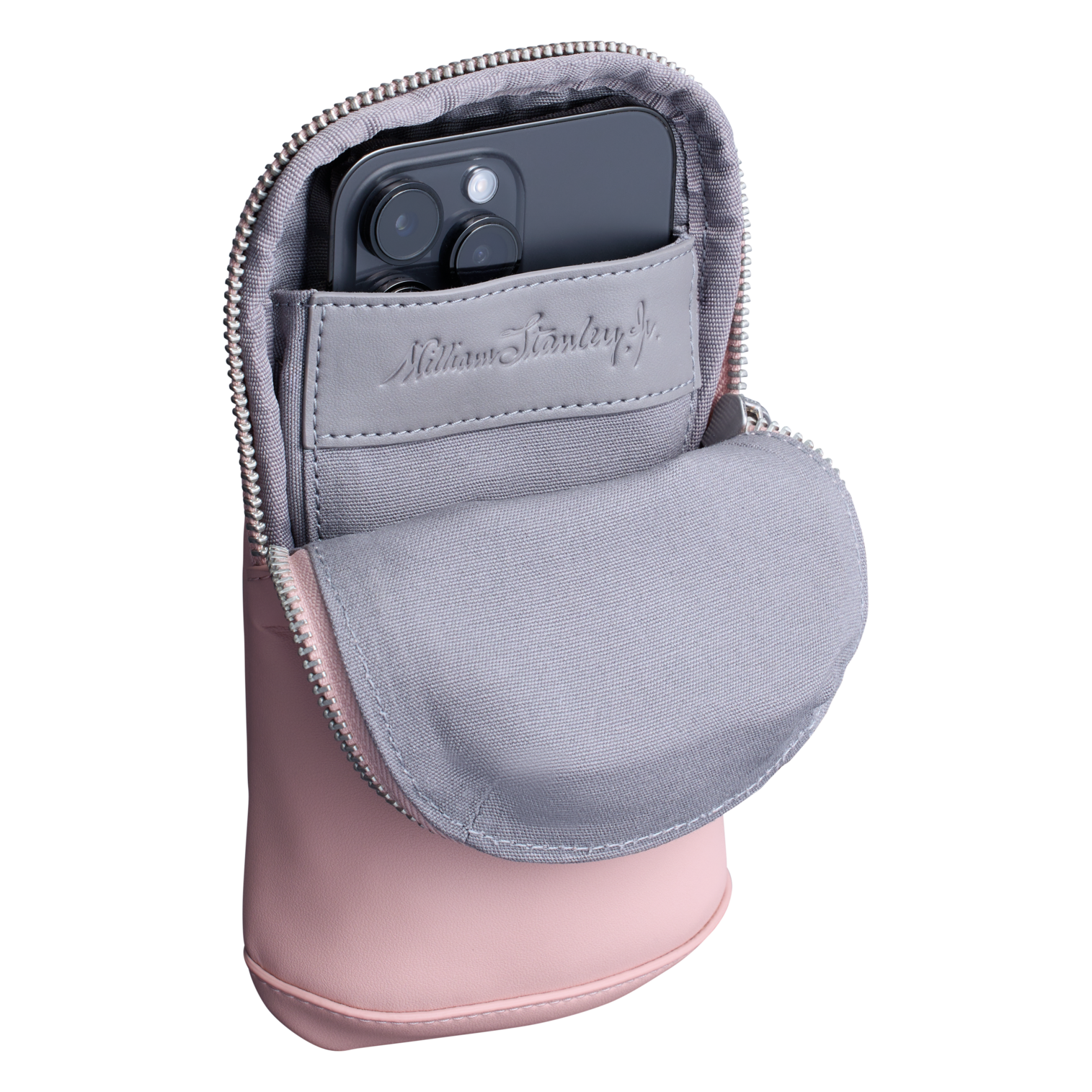 The Stanley Cross Bottle Max Phone Keys Wallet Case In Rose Quartz Pink