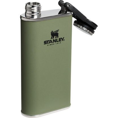 Stanley Easy Fill Wide Mouth Hip Flask 8 Oz In Dried Pine Green