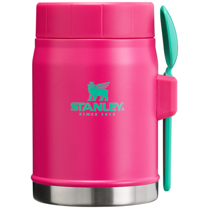 Stanley Heritage Vacuum Food Jar With Spork 14OZ In Passion Pink