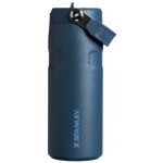 Stanley IceFlow Aerolight stainless steel water bottle in Navy with Flip Straw
