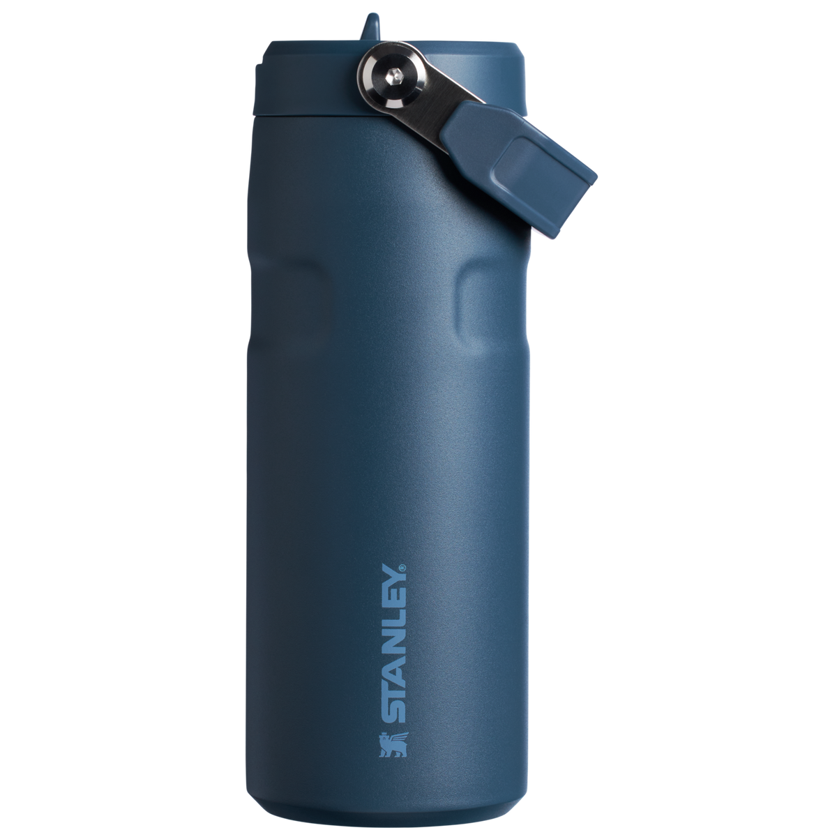Stanley IceFlow Aerolight stainless steel water bottle in Navy with Flip Straw