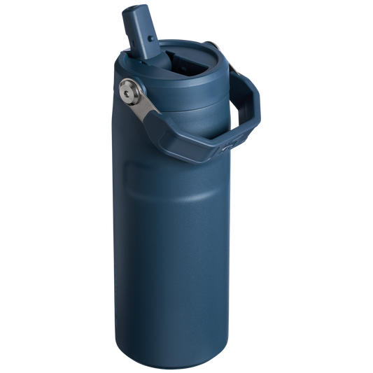 Stanley IceFlow Aerolight stainless steel water bottle in Navy with Flip Straw