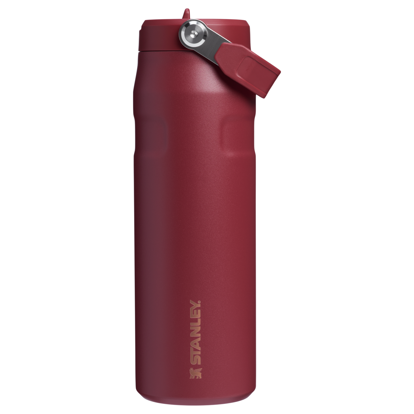 Stanley IceFlow Aerolight Bottle With Flip Straw 24 OZ In Gilded Pomegranate Red