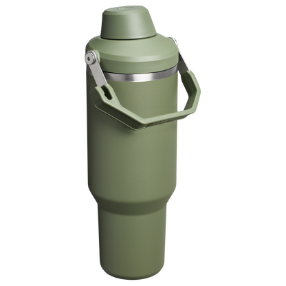 Stanley 40 OZ Ice Flow Fast Flow Insulated Tumbler In Dried Pine Green