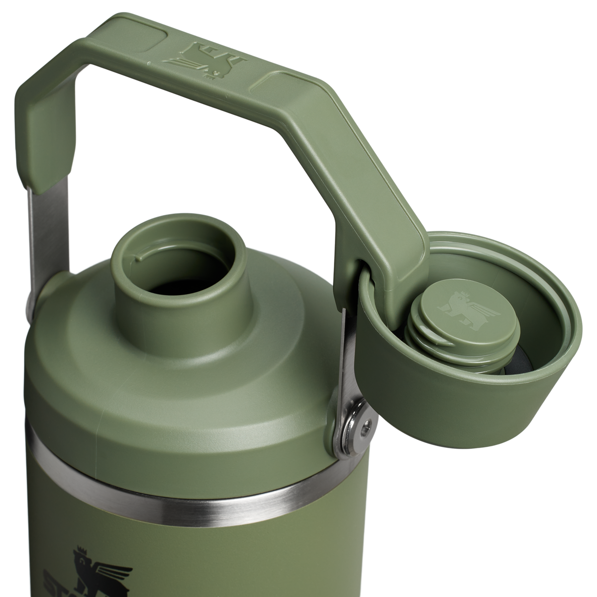 Stanley 40 OZ Ice Flow Fast Flow Insulated Tumbler In Dried Pine Green