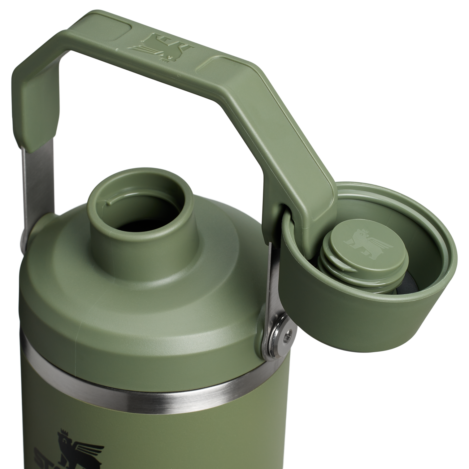 Stanley 40 OZ Ice Flow Fast Flow Insulated Tumbler In Dried Pine Green