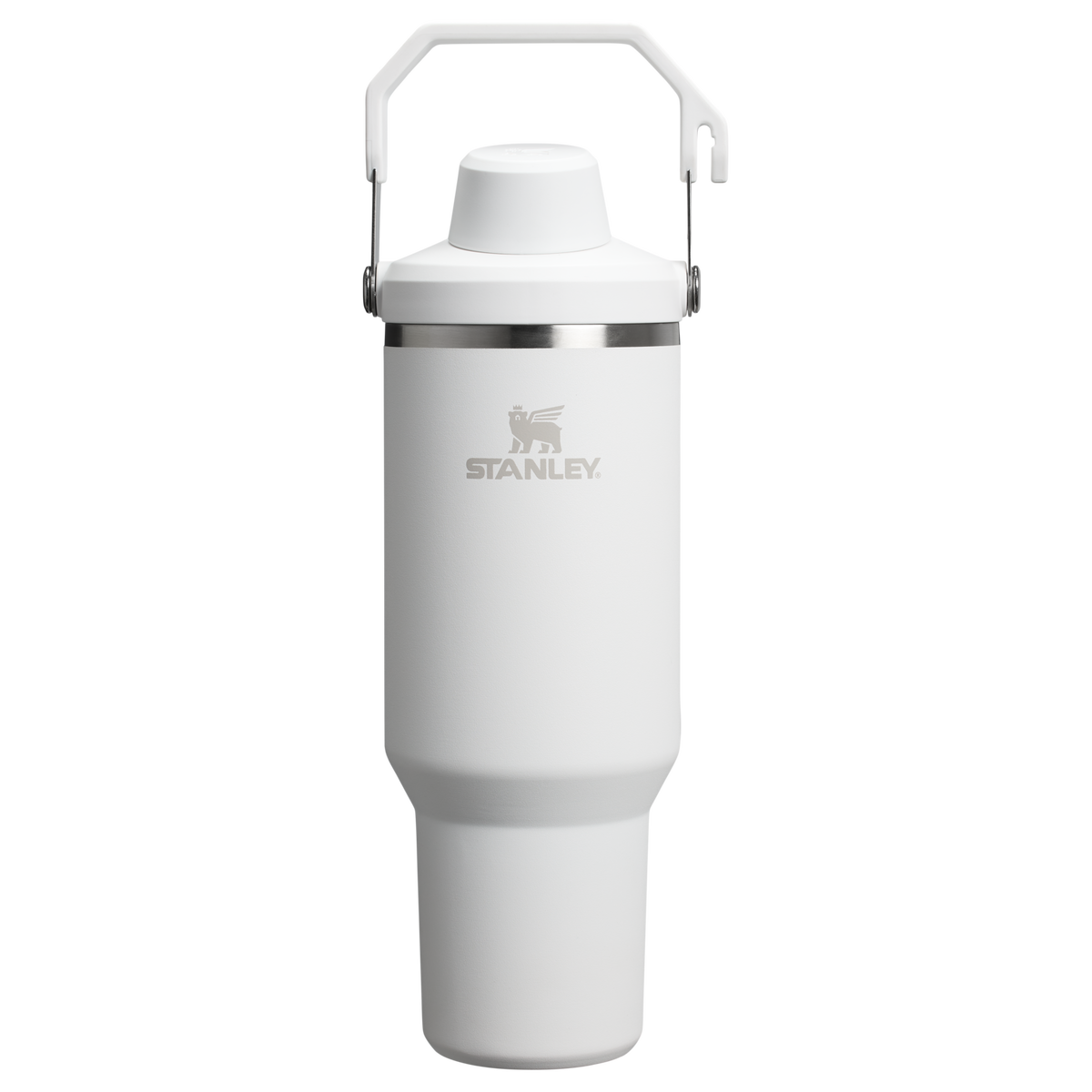 Stanley 40 OZ Ice Flow Fast Flow Insulated Tumbler In Frost White