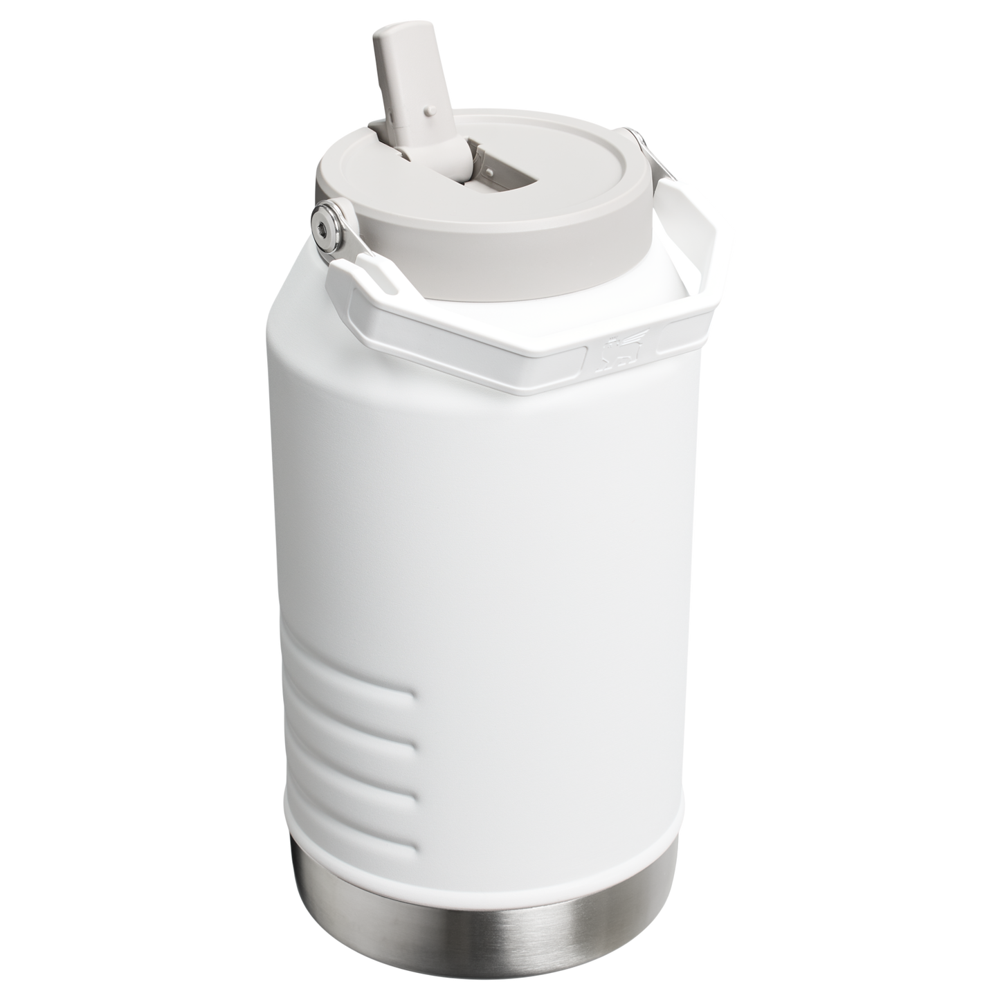 Stanley 96 OZ Stainless Steel IceFlow Slip Straw Water Jug In Frost White