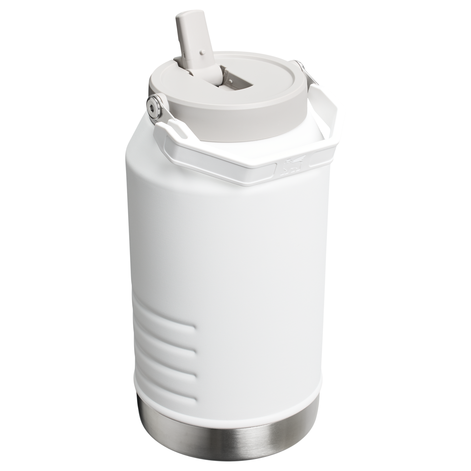 Stanley 96 OZ Stainless Steel IceFlow Slip Straw Water Jug In Frost White