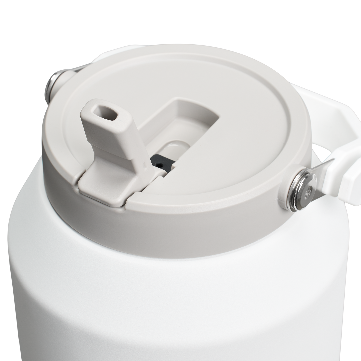 Stanley 96 OZ Stainless Steel IceFlow Slip Straw Water Jug In Frost White