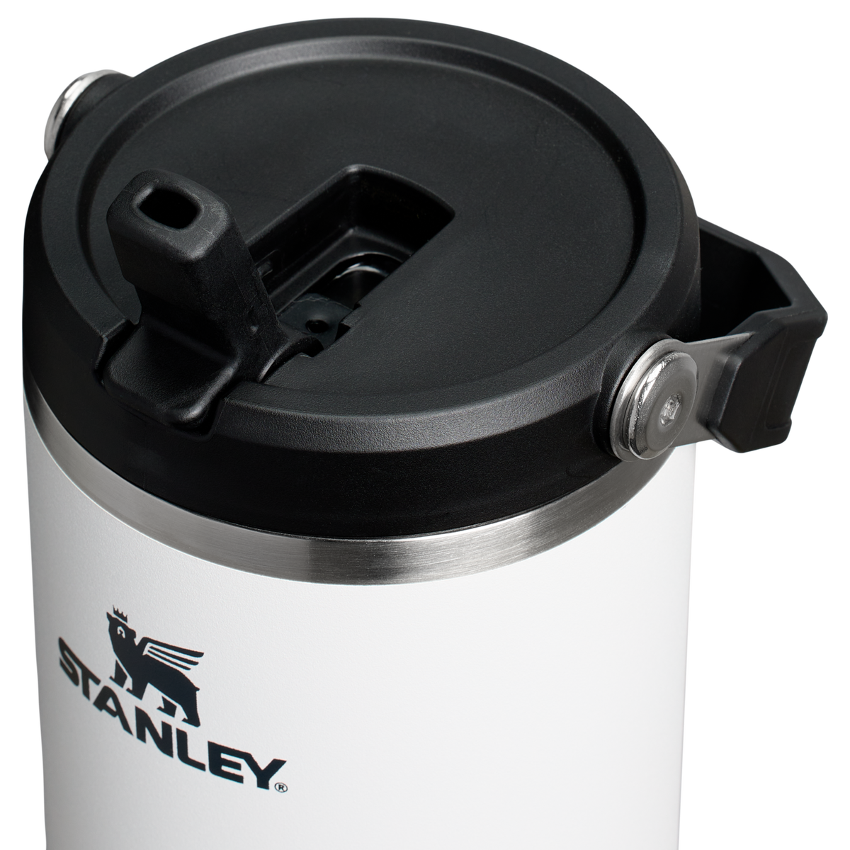 Stanley 40 OZ Ice Flow Flip Straw Insulated Tumbler In Chalk White