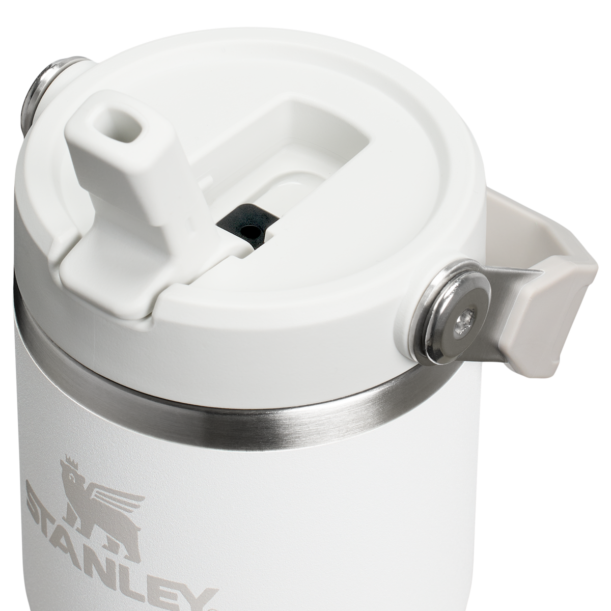 Stanley 14 OZ Ice Flow Flip Straw Tumbler In Frost White
