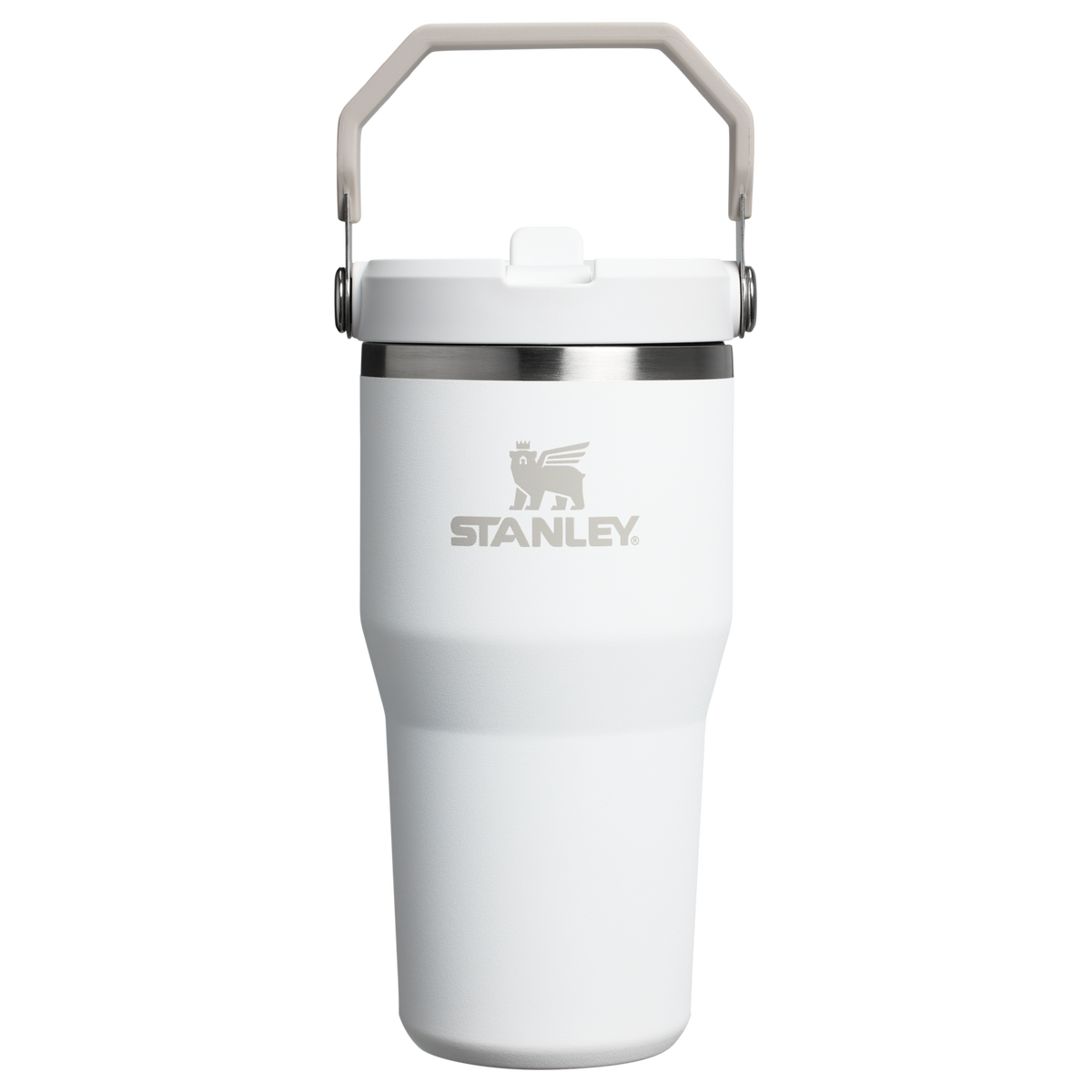 Stanley 20 OZ IceFlow Flip Straw Insulated Tumbler In Frost White
