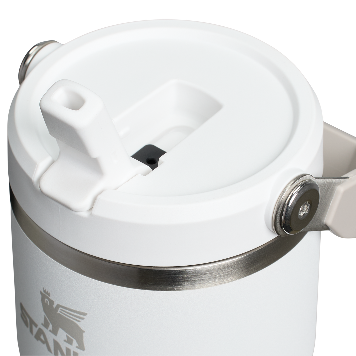 Stanley 20 OZ IceFlow Flip Straw Insulated Tumbler In Frost White