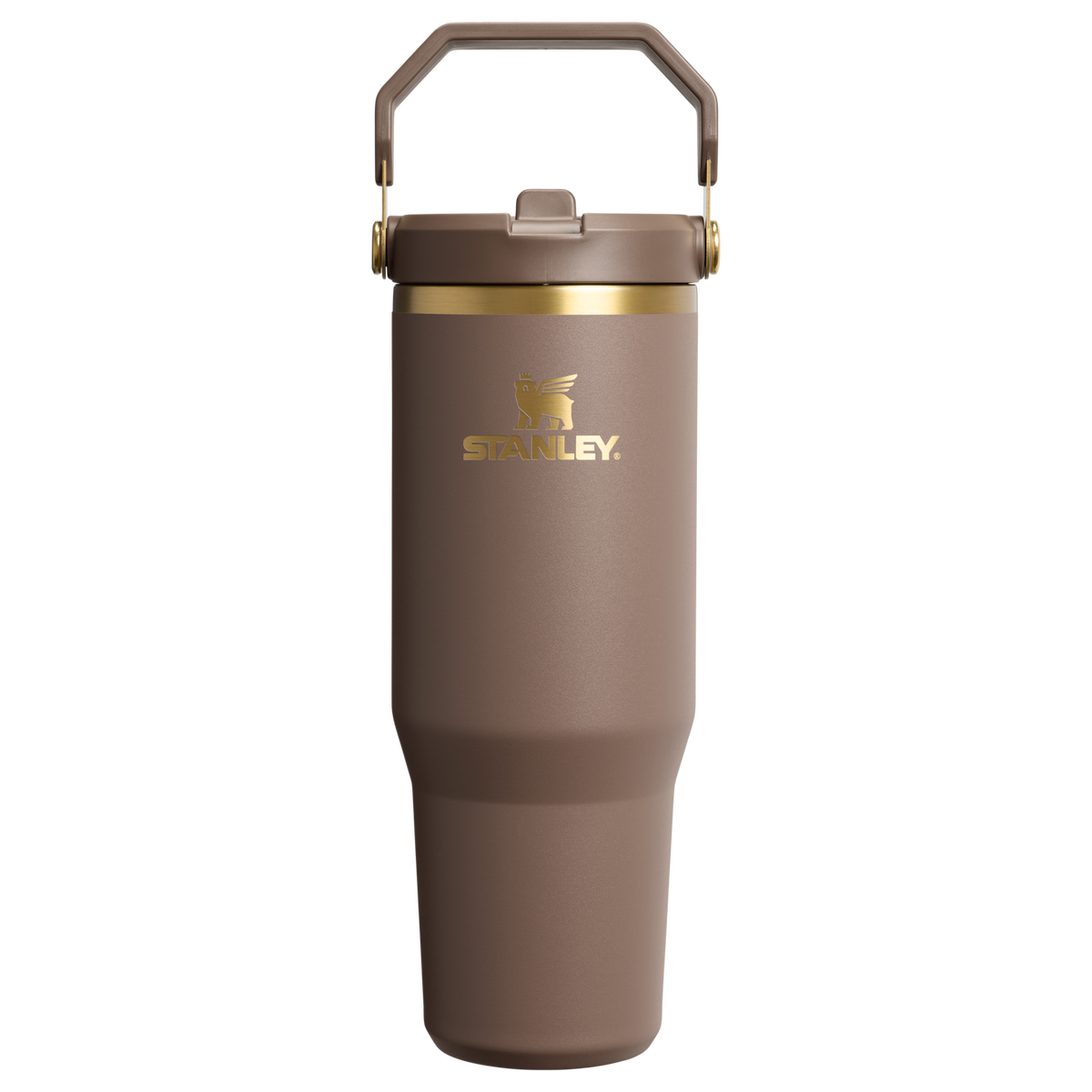 Stanley 30 oz IceFlow flip straw tumbler in espresso brown