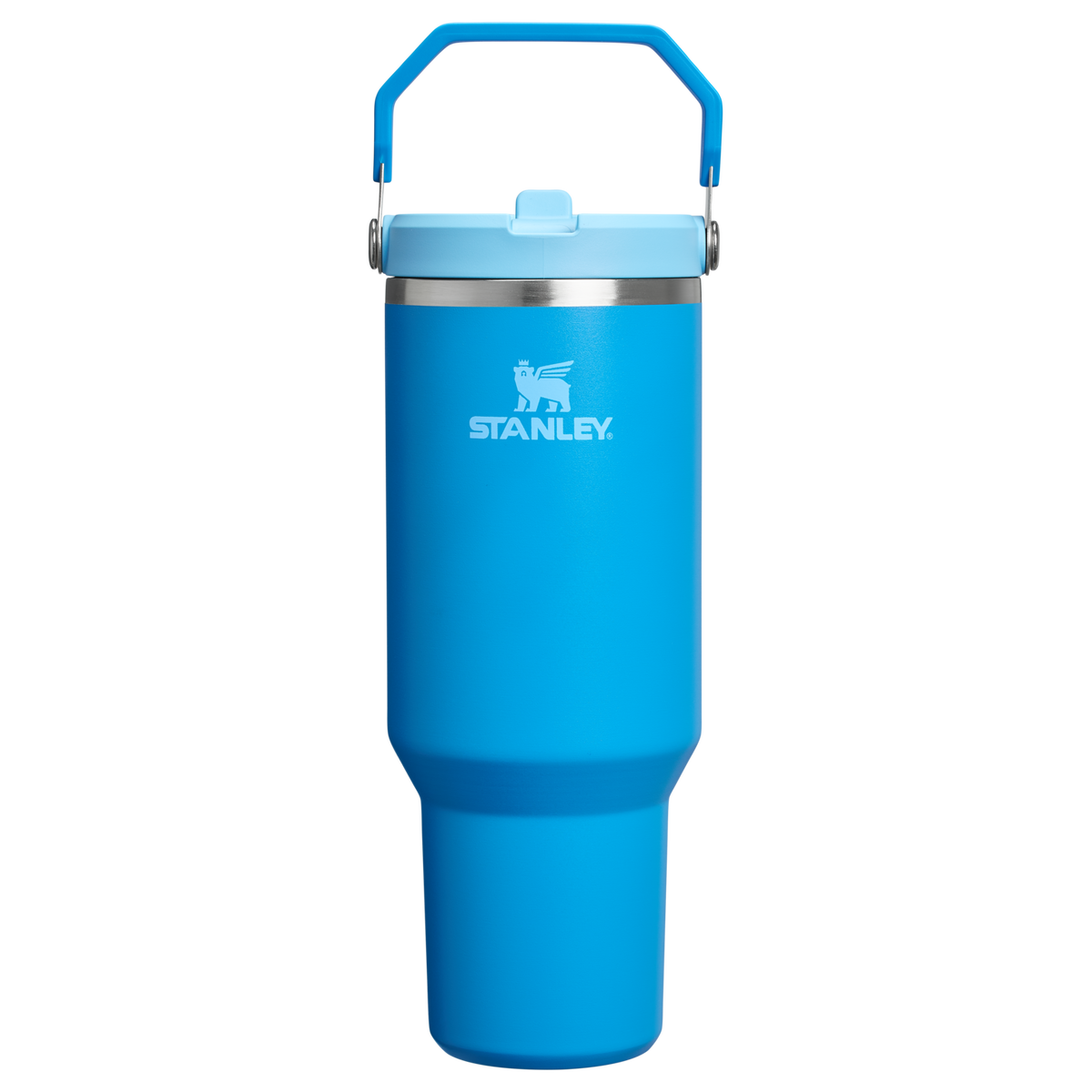 Stanley 40 OZ Ice Flow Flip Straw Insulated Tumbler In Azure Blue