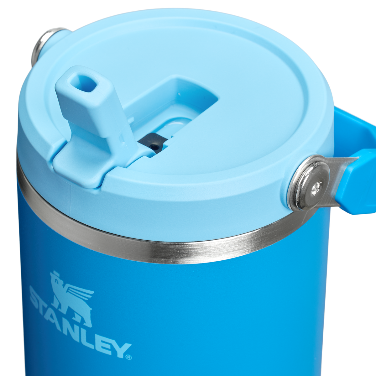 Stanley 40 OZ Ice Flow Flip Straw Insulated Tumbler In Azure Blue
