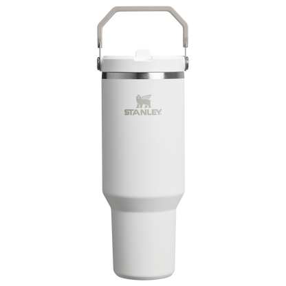 Stanley 40 OZ Ice Flow Flip Straw Insulated Tumbler In Frost White