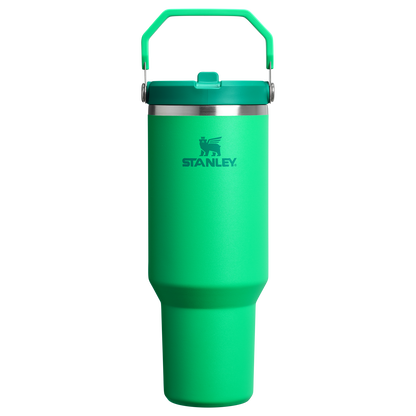 Stanley 40 OZ Ice Flow Flip Straw Insulated Tumbler In Meadow Green