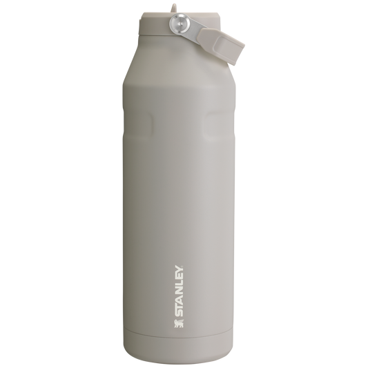 Stanley IceFlow Aerolight stainless steel water bottle in Ash with Flip Straw