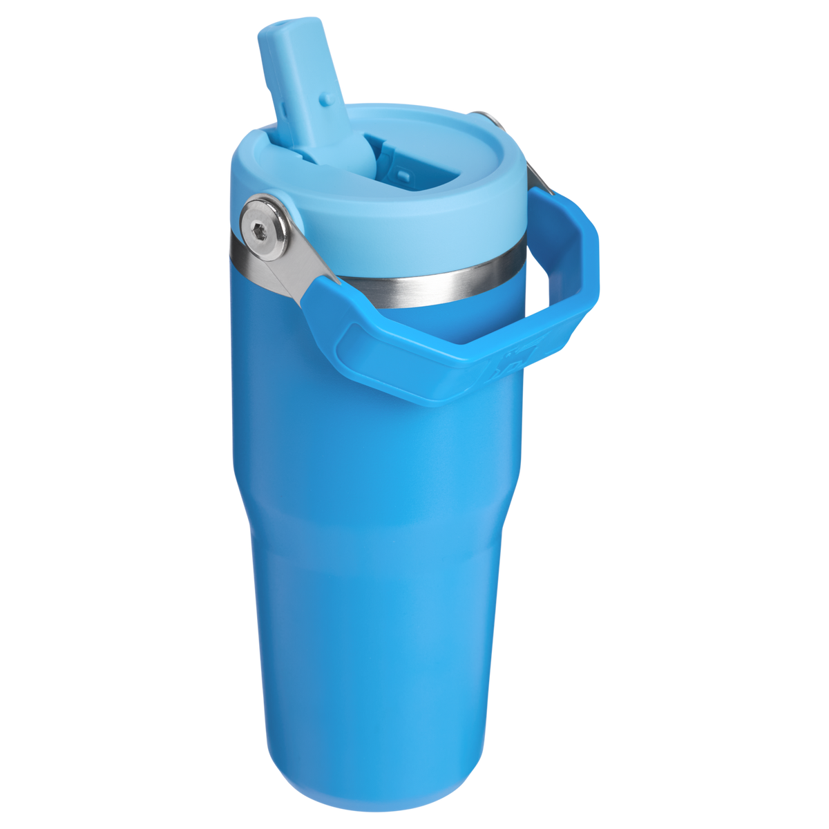 Stanley 14 OZ Ice Flow Flip Straw Insulated Tumbler In Azure Blue