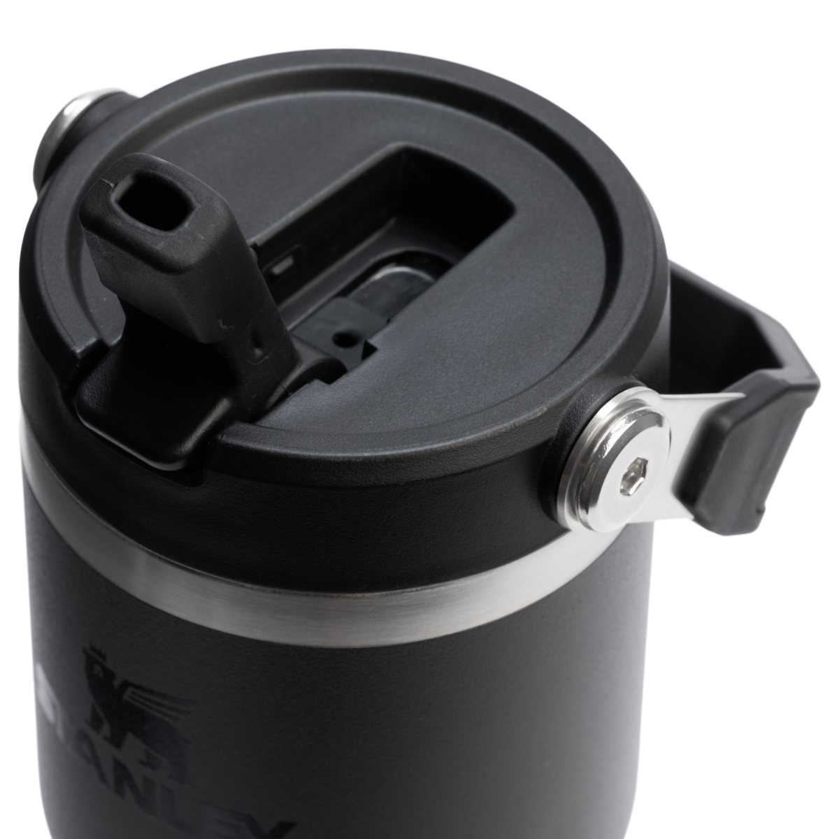 Stanley 14 OZ Ice Flow Flip Straw Insulated Tumbler In Black