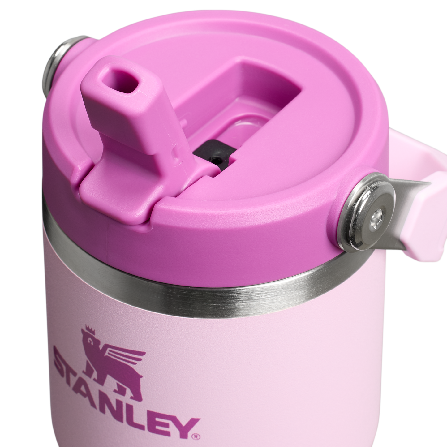 Stanley 14 OZ Ice Flow Flip Straw Insulated Tumbler In Cherry Blossom Pink