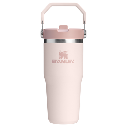 Stanley 14 OZ Ice Flow Flip Straw Insulated Tumbler In Rose Quartz Pink