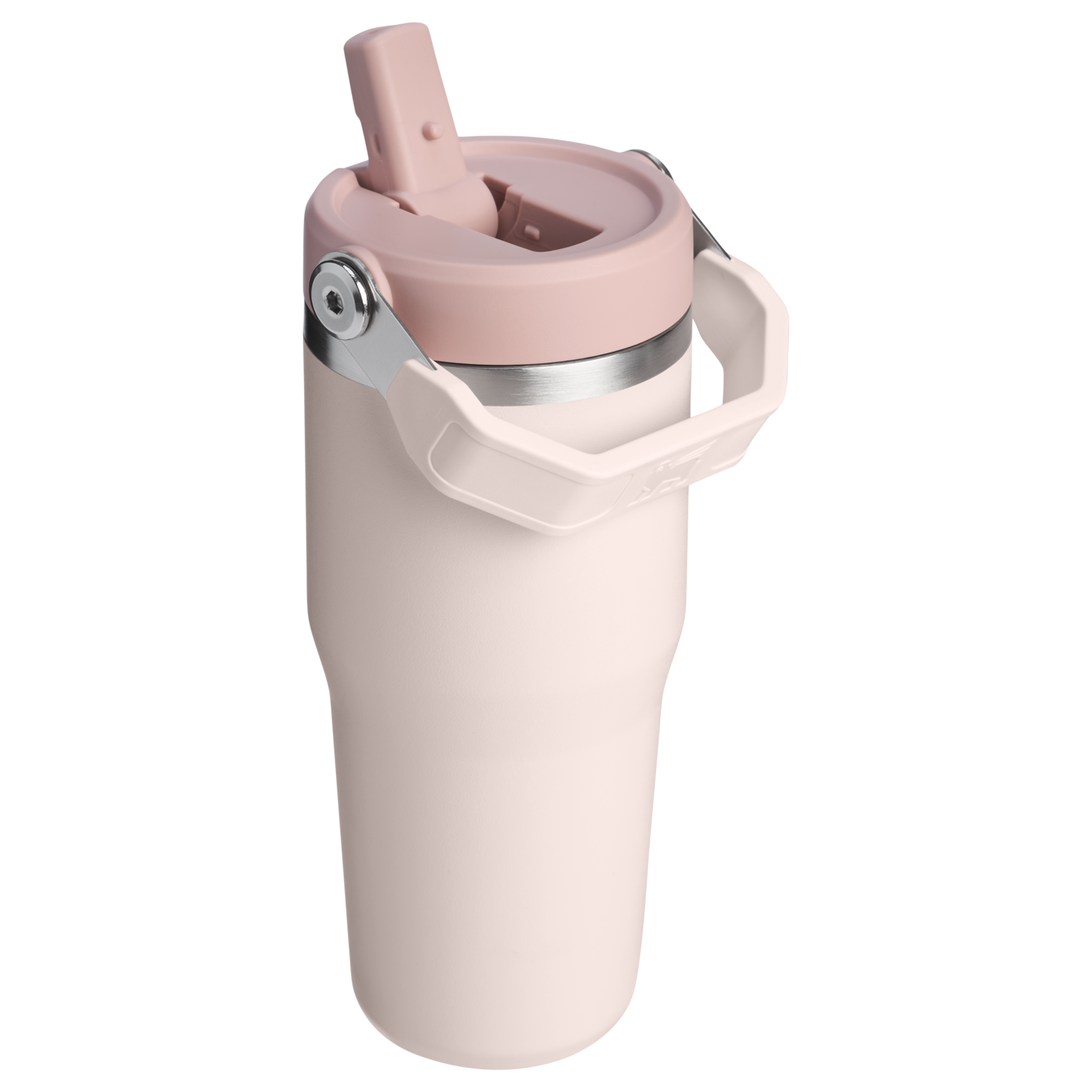 Stanley 14 OZ Ice Flow Flip Straw Insulated Tumbler In Rose Quartz Pink