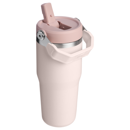 Stanley 14 OZ Ice Flow Flip Straw Insulated Tumbler In Rose Quartz Pink