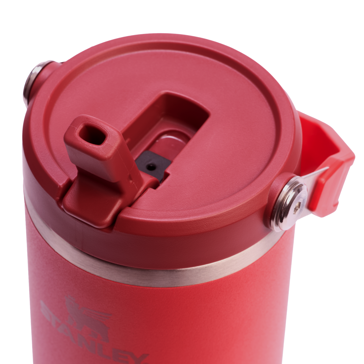 Stanley 30 OZ Ice Flow Flip Straw Insulated Tumbler In Chili Red
