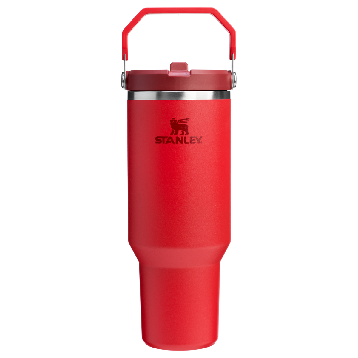 Stanley 40 OZ Ice Flow Flip Straw Insulated Tumbler In Chili Red