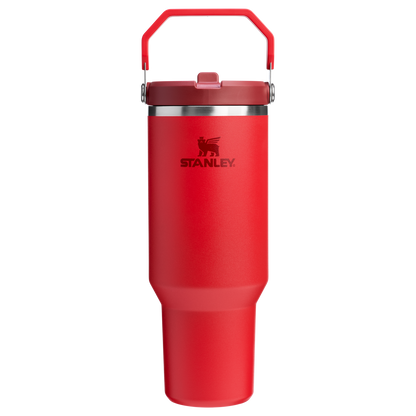 Stanley 40 OZ Ice Flow Flip Straw Insulated Tumbler In Chili Red