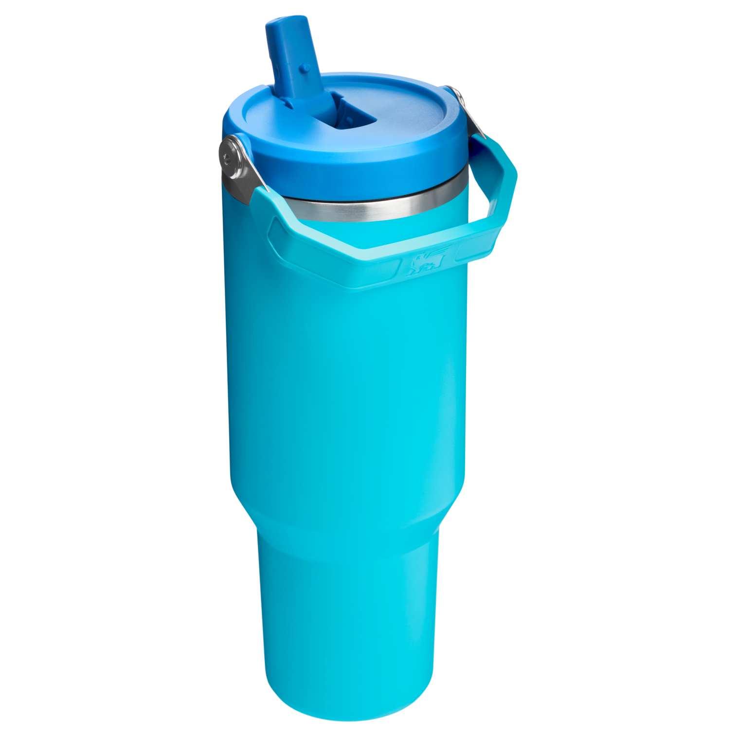Stanley 40 OZ Ice Flow Flip Straw Insulated Tumbler In Azure Blue