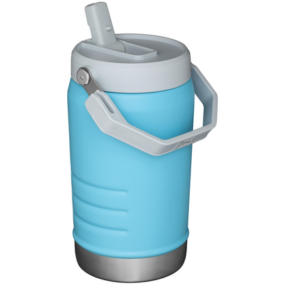 Stanley 40 OZ IceFlow Flip Straw Insulated Water Jug In Pool Blue