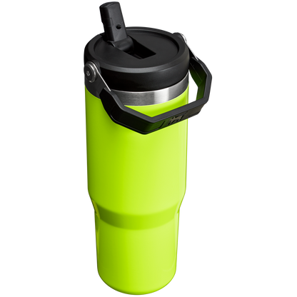 30 OZ Stanley IceFlow Flip Straw Tumbler Water Bottle In Neon Yellow