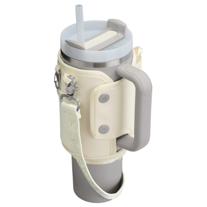 Stanley Carry-All 40 oz Quencher with Detachable Crossbody Straps in Cream