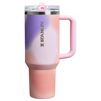 Stanley 40 OZ New Frequency ProTour Flip Straw Insulated Tumbler Cup In Rose Petal Motion