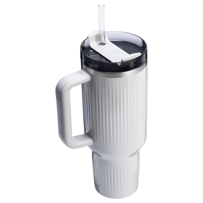 Stanley 40 OZ Quencher Fluted Insulate Tumbler In Ash Grey