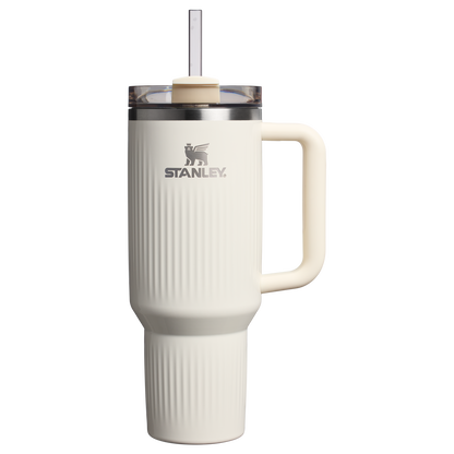 Stanley 40 OZ Quencher Fluted Insulate Tumbler In Cream White