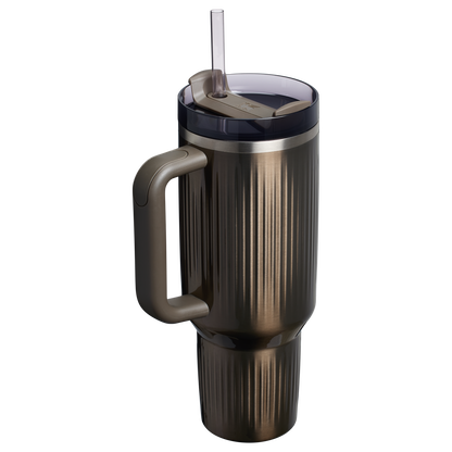Stanley 40 OZ Quencher Fluted Insulate Tumbler In Gunmetal