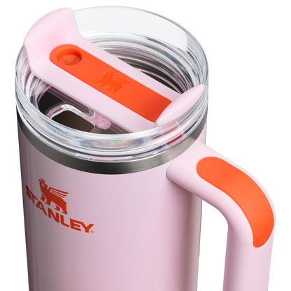 Stanley 30 OZ Quencher Insulated Tumbler Cup In Rose Petal Shimmer Pink